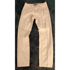 Aeropostale Slim Straight actual 28/29 light tan khaki Flat Front chino pants